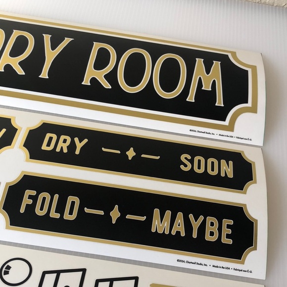 Laundry Room Wall Decal Set - Black and Gold Home Laundry 101 Décor - Picture 5 of 7